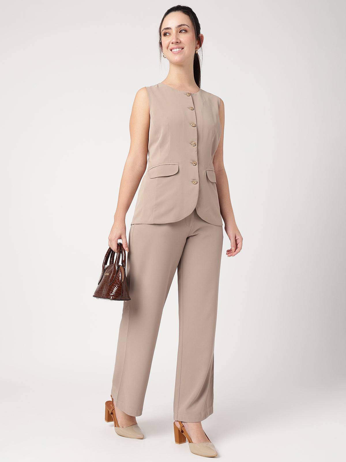 Fawn Tailored Waistcoat