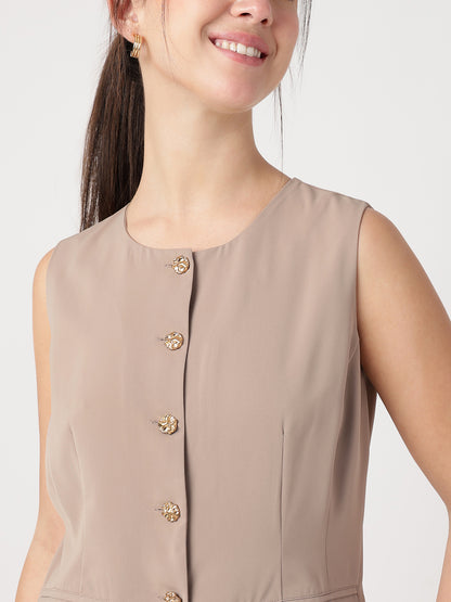 Fawn Tailored Waistcoat