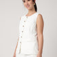 White Tailored Waistcoat
