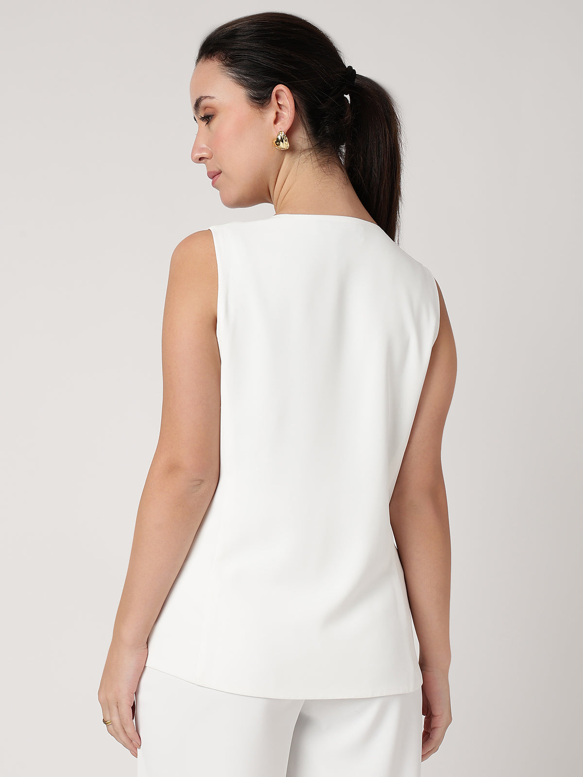 White Tailored Waistcoat