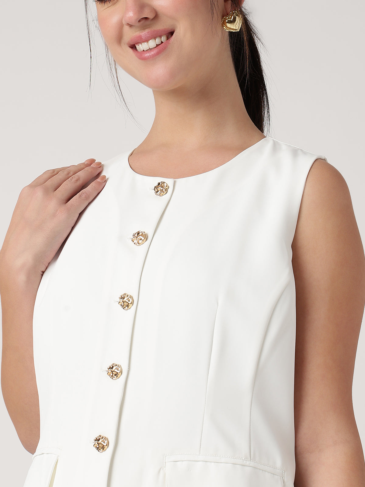 White Tailored Waistcoat