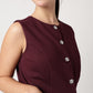 Statement Buttoned Wine Waistcoat