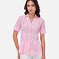 Pink Crepe Collar Shirt