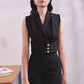 Business Formal Collared Sleeveless Waist